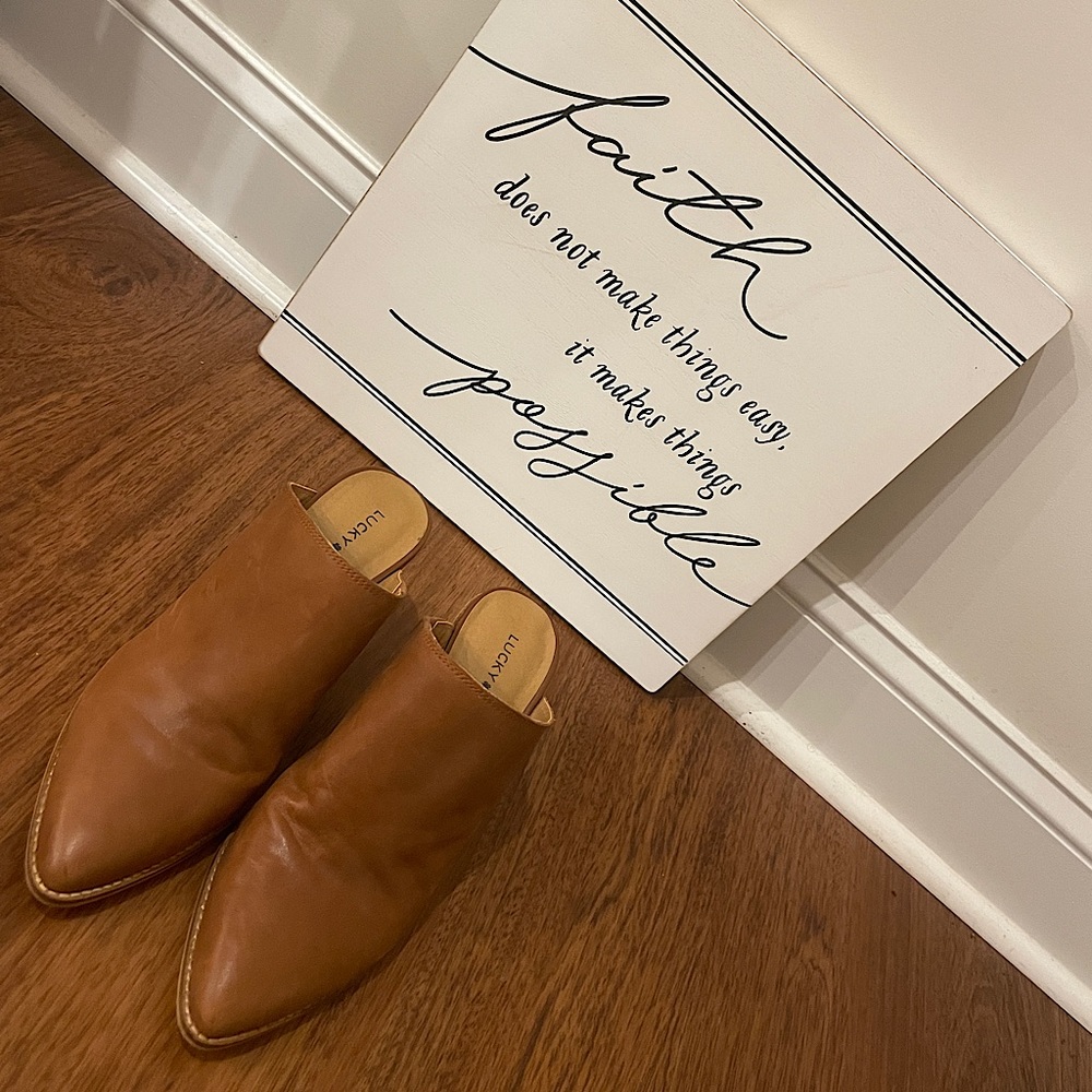 Lucky Brand Cognac Mules